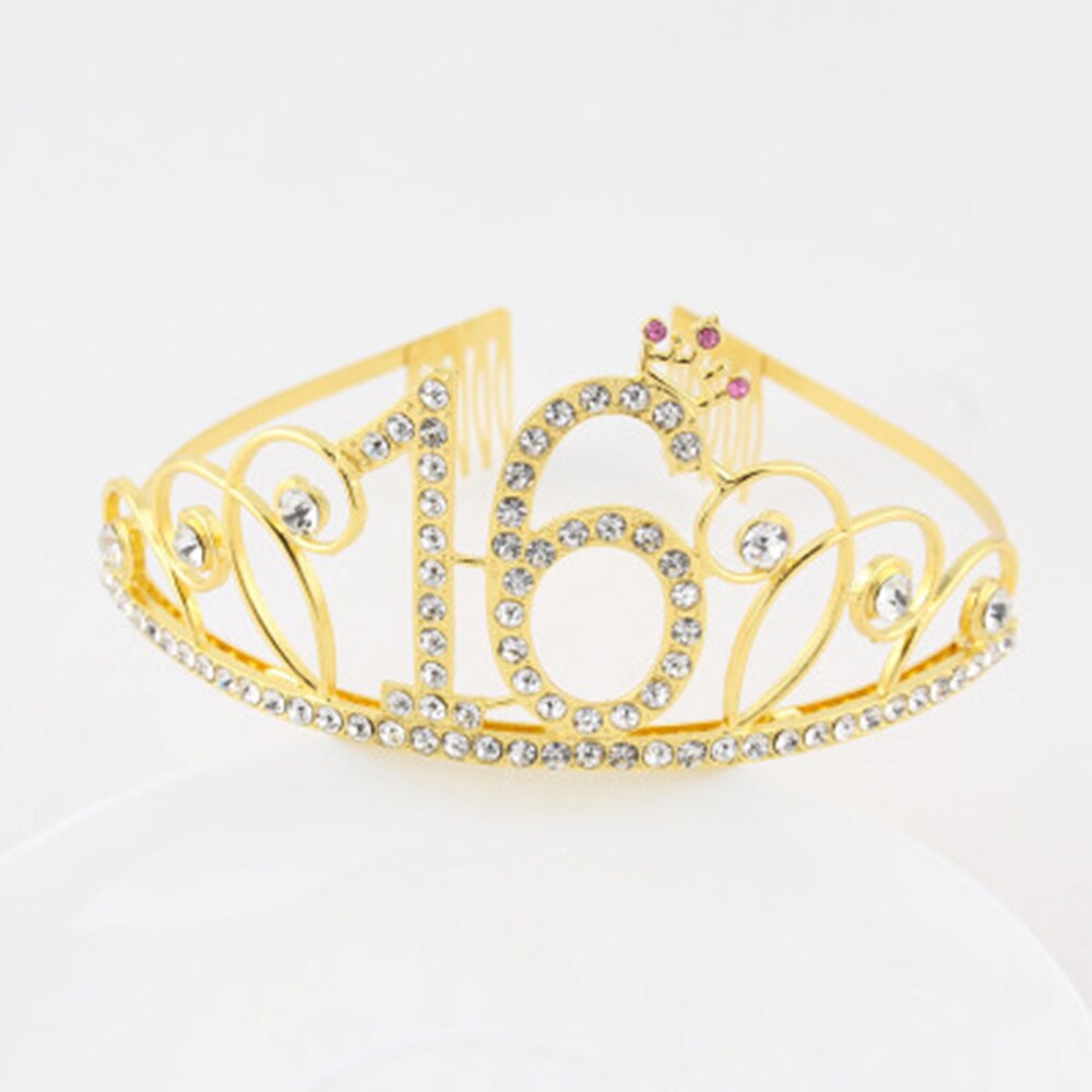 16 18 21th Verjaardag Prinses Tiara Kroon Hoofdband Bruids Haar Band Haar Accessoires Hoofdtooi Bruiloft Voor Vrouwen Anniversary 30