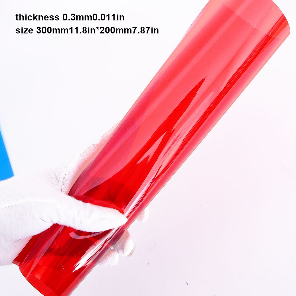 Diy-pvc-folie, transparent, farbig, größe 300*200mm , dicke 0.3mm, 3 stück/packung