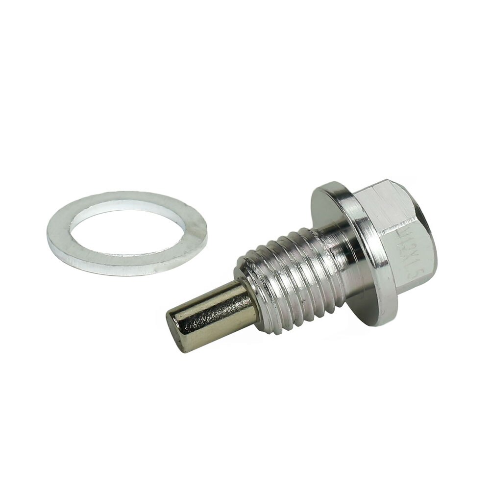 M12*1.5MM Magnetic Oil Drain Plug Magnetic Sump Drain Nut Oil Drain Bolt /Oil Sump drain plug YC100284: silver