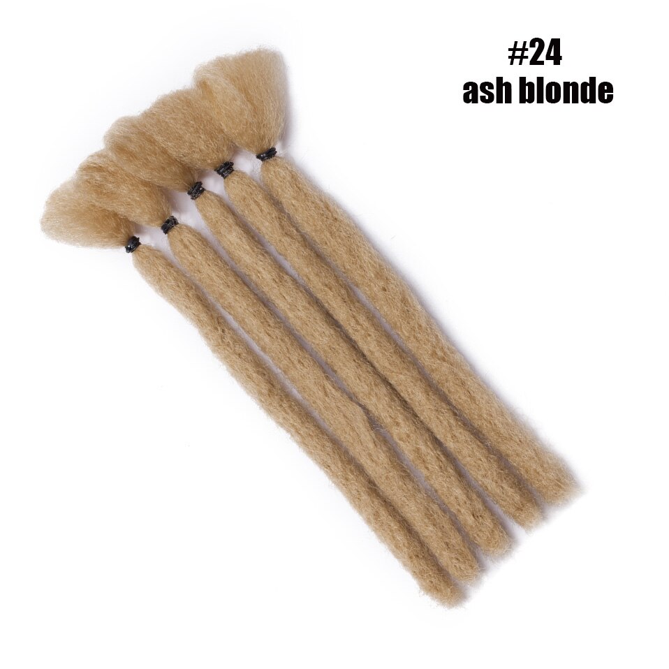 BENEHAIR 6'' Dreadlocks Hair extensions Synthetic Braiding Hair For Men Crochet Hair Braids Reggae Hippie Style For Women: ash blonde / 30Roots