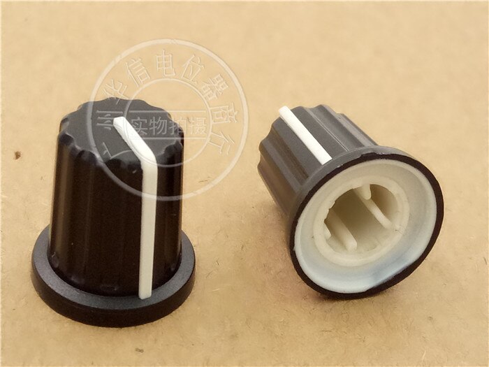 100% HJ-155 half as potentiometer switch cap plastic knop cap zwart cap 0 graden 90 graden 180 graden 270 graden