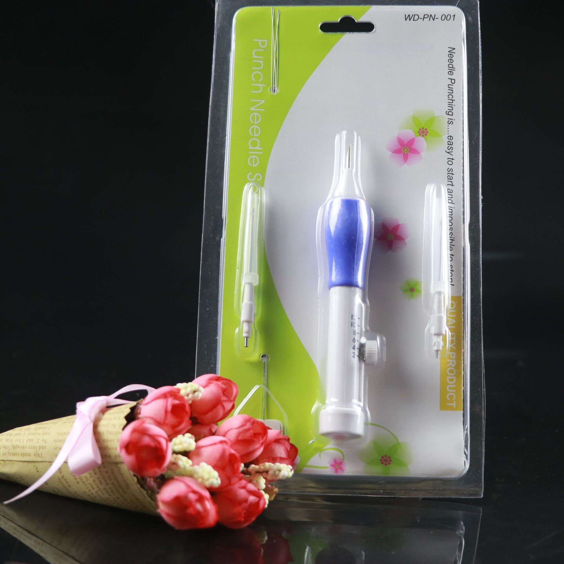 Practical ABS Plastic DIY Magic Embroidery Pen Set Needle knitting Needles Tool Fancy Interchangeable Punch needlework Stitc