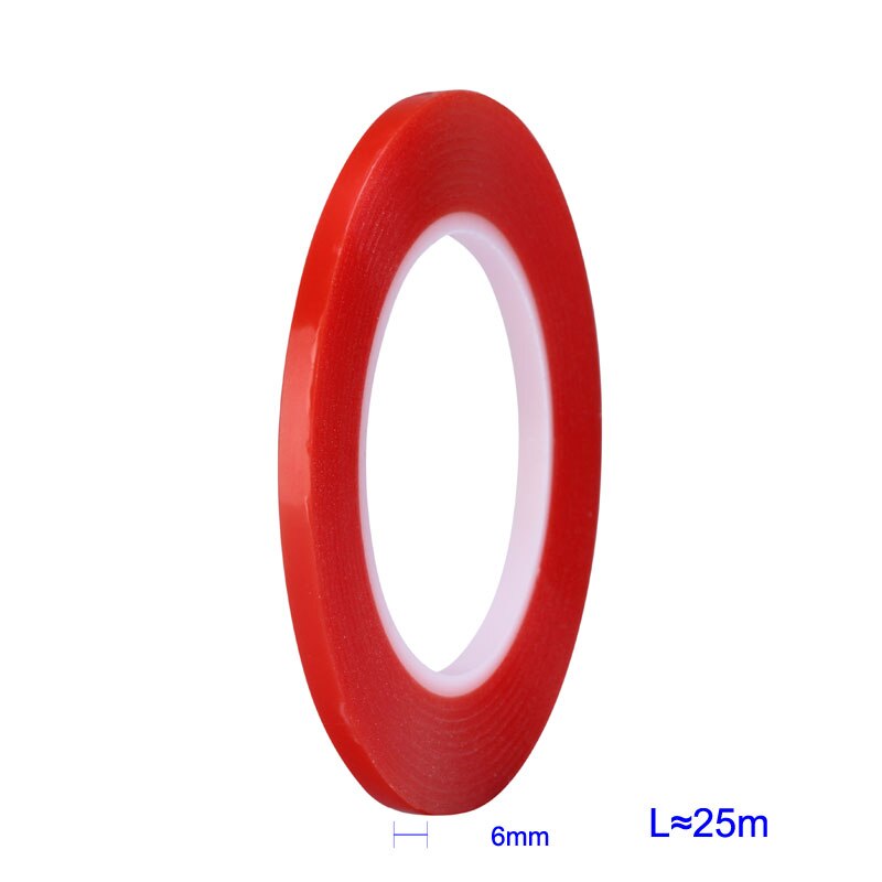 25 mt Wärme Beständig doppelseitige Transparent Klebeband Aufkleber 2mm 4mm 6mm 8mm 10mm Handy LCD Reparatur Werkzeug: 6mm