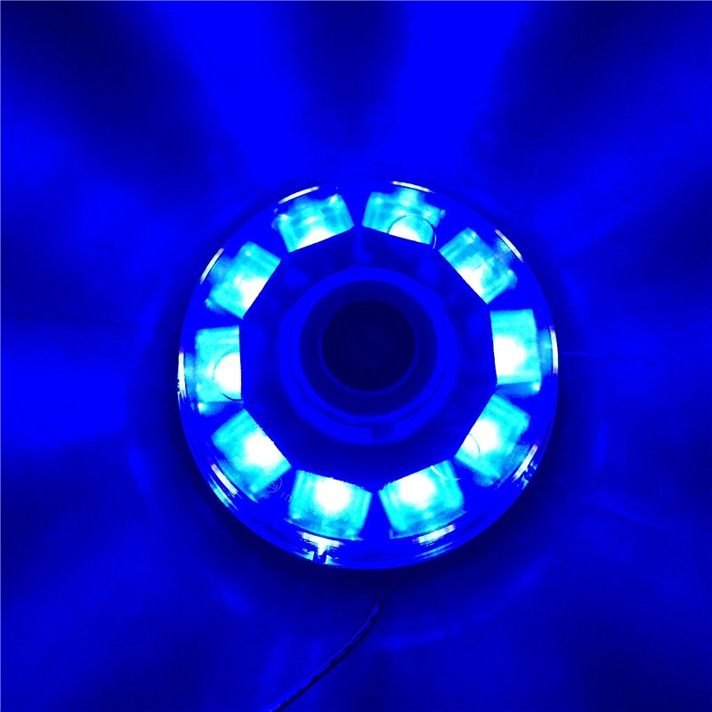 Luz LED de advertencia de policía para vehículo, luces estroboscópicas de emergencia de 12V, 30W, resistentes al agua, 10 led, color amarillo, montadas magnéticas: Azul
