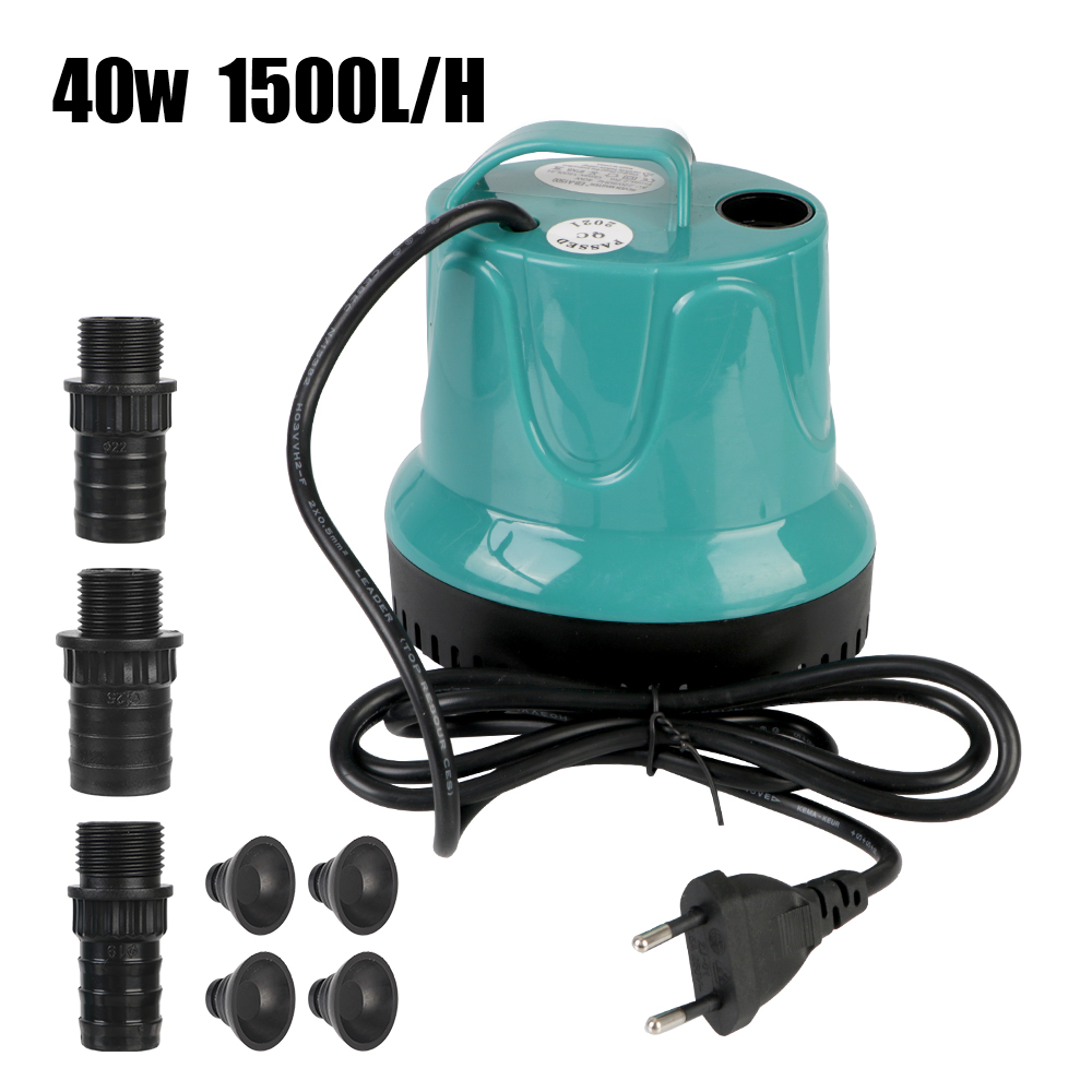 650-1500l/H Aquarium Vis Vijver Tank Tuit Stille Dompelbare Water Fontein Pomp Filtratie Reiniging 18W 25W 40W: green