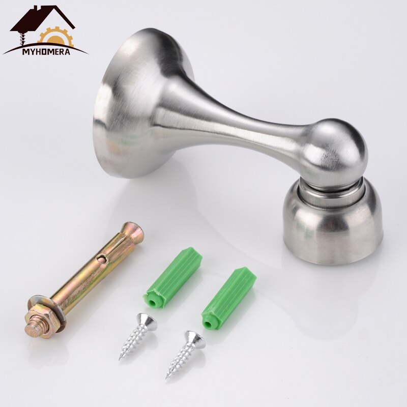 Myhomera Magnetic Door Stops 304 Stainless Steel Door Stopper Hidden Door Holders Catch Floor Wall Doorstop Furniture Hardware