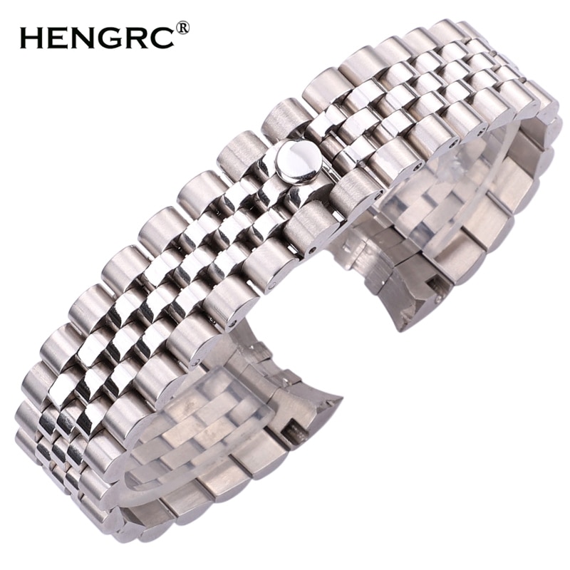 Bracelets de montre en métal de 20mm, en acier inoxydable 316L, pour hommes et femmes, Bracelet de montre, , Bracelet avec fermoir à boucle, accessoires