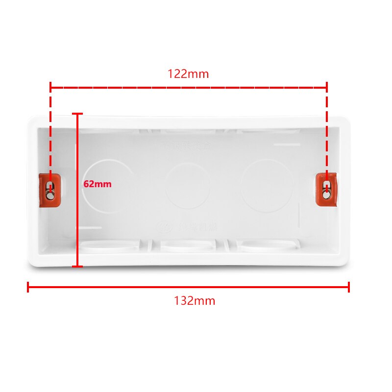 118 Type US AU Standard Universal Bottom Box Wall Housing Light Switch Socket Mounting Box Inner Cassette Junction Box: 132mm