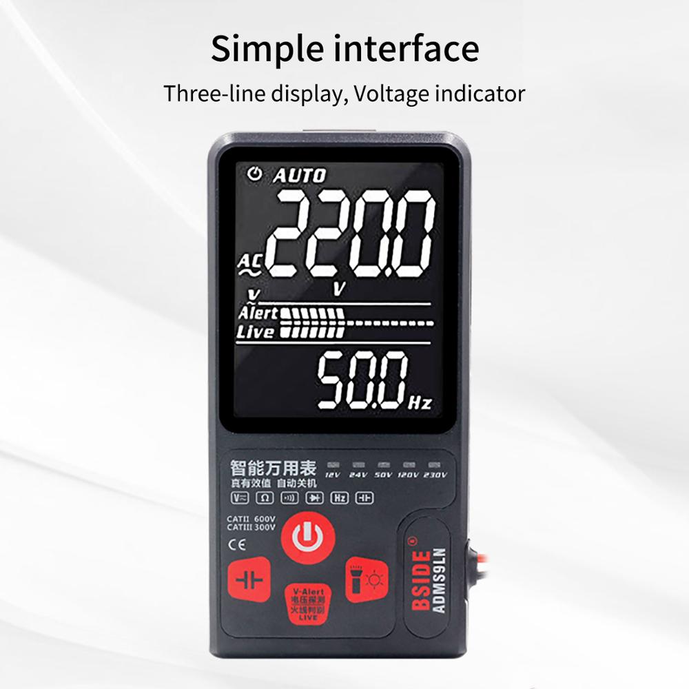 ADMS9LN / ADMS9CLN Intelligent Digital Multimeter Ultra-thin Large Screen Electrician Multi-function Repair Artifact