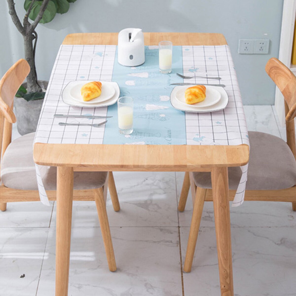 Moderne Minimalistische Huishoudelijke Tafelkleed Waterdicht Anti-Brandwonden En Olie-Proof Rechthoekige Geen Wassen Tafel Mat