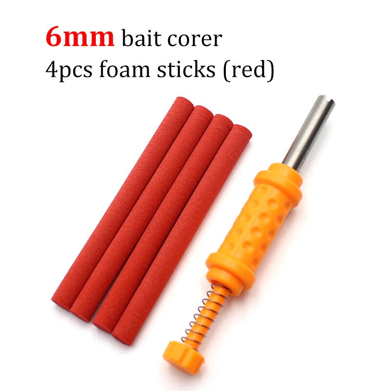 Kit d&#39;outils de pêche à la carpe 6mm/8mm, bouillettes Pop-Up, accessoires de fabrication d&#39;appâts pour carpe + plate-forme en mousse pour matériel de pêche: 6mm-red