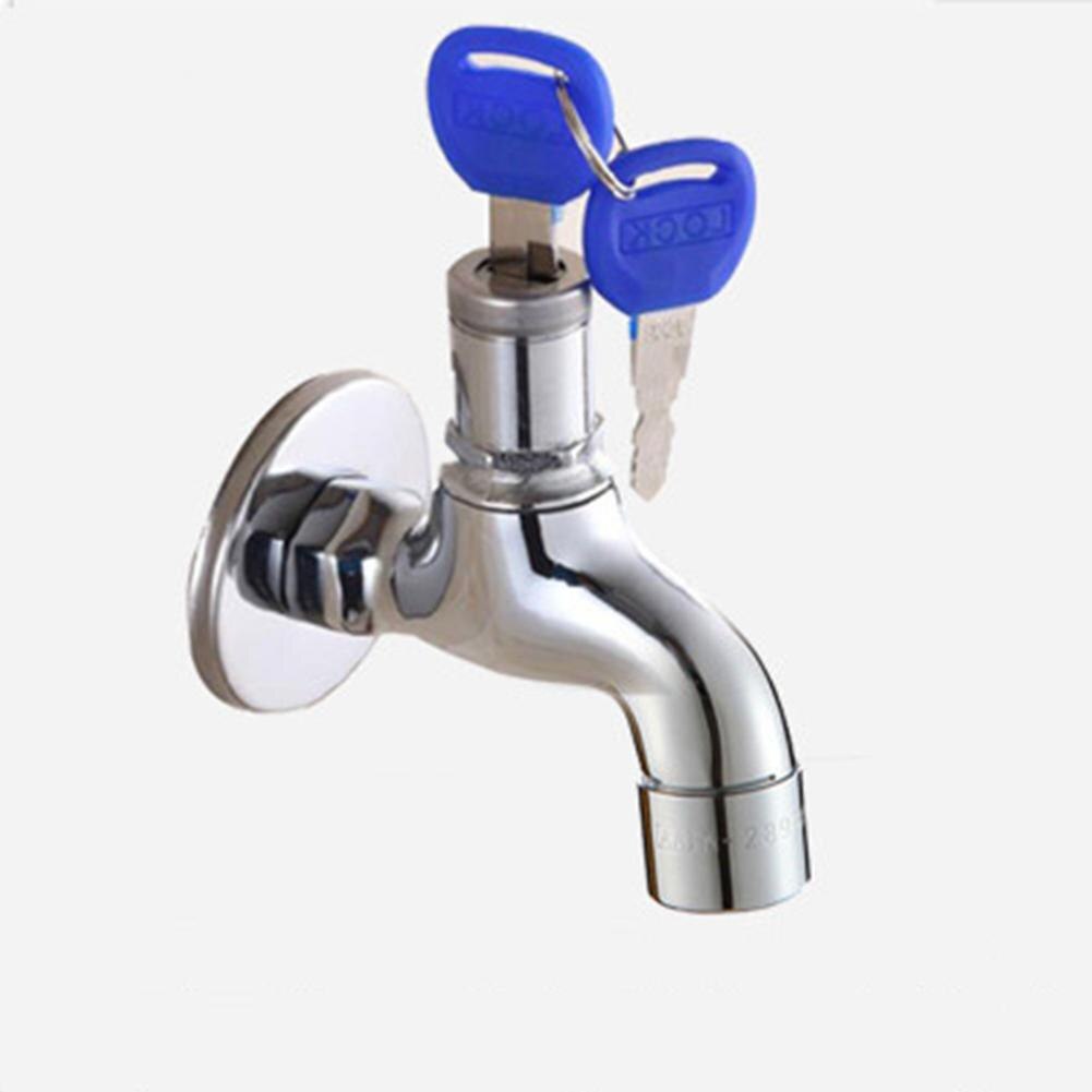 Anti-Diefstal Kraan Water Tap Met Slot Sleutel Legering/Messing Body Single Gat Sleutelschakelaar Kraan Bibcocks Voor keuken Outdoor Tuin: 04