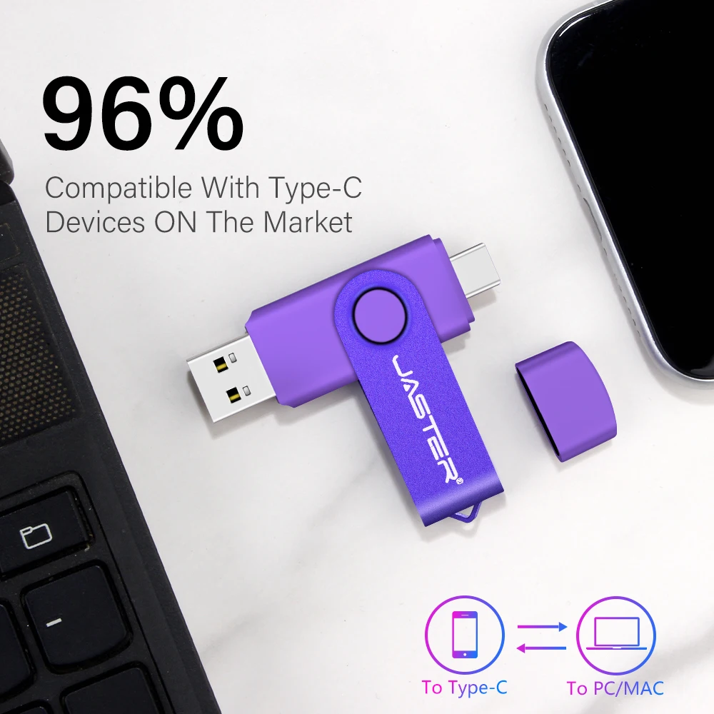 Pendrive USB TYPE-C 128MB (nie GB) Prawdziwa pojemność Pen Drive 64GB Bezpłatny brelok do kluczy Pamięć USB Prezent Czerwony U Dysk Niebieski 1G 2G 4G 8G