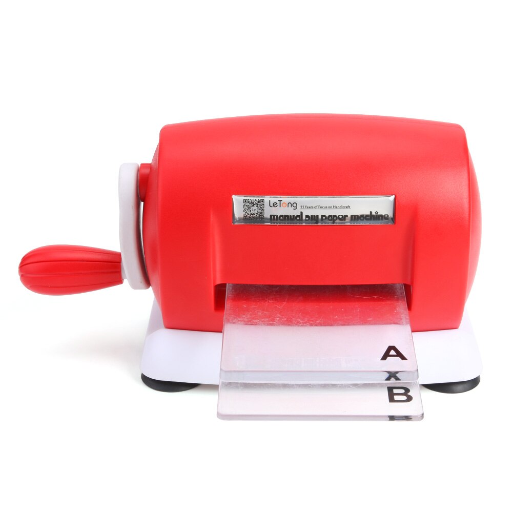 Diy di skæring prægemaskine scrapbooking dies cutter papir kort die-cut maskine hjem prægning dies værktøj lyserød lilla: Rød