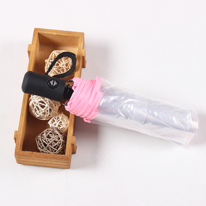 Parapluie Transparent femme | Parapluie pliant automatique, fille blanche, femme parapluie clair, coupe-vent imperméable parapluie pluie, homme japonais: Style 5- No Flower