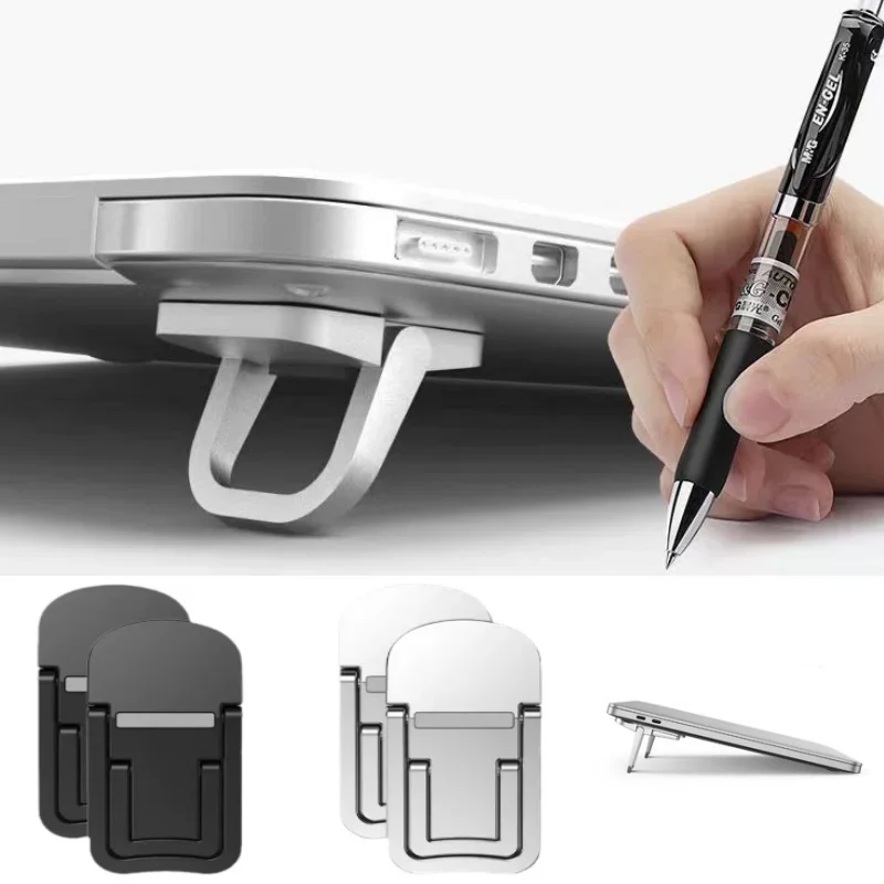 Verstelbare opvouwbare laptopstandaard Mini-poten Ultradunne draagbare ondersteuning voor Macbook Notebook Koelhouder Voeten Onzichtbare beugel