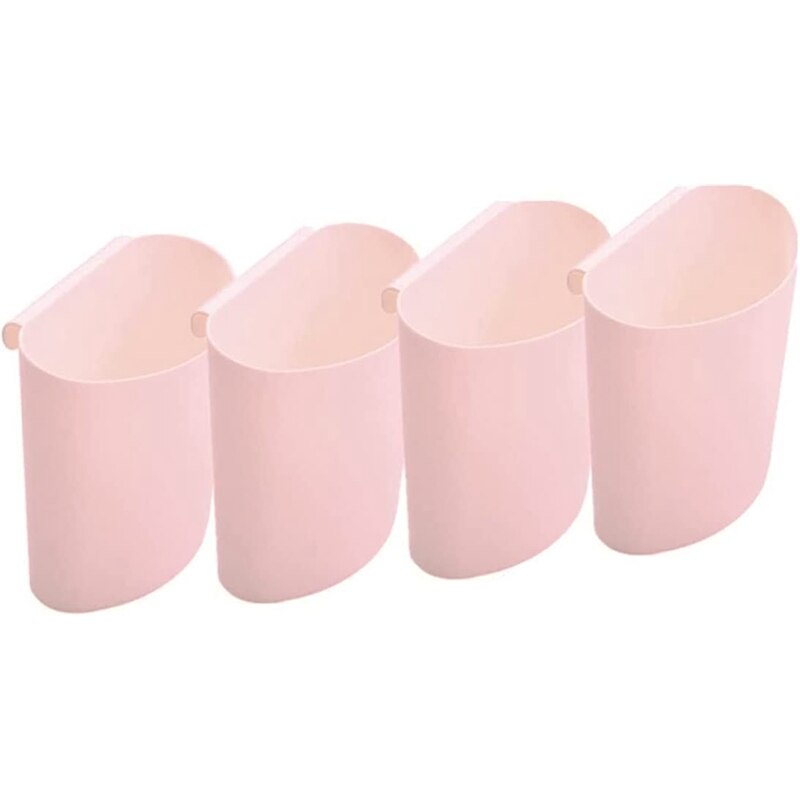4 Pieces of Skin Management Cart Small Hanging Bucket Beauty Salon Hanging Basket Portable Storage Basket Tool: Pink