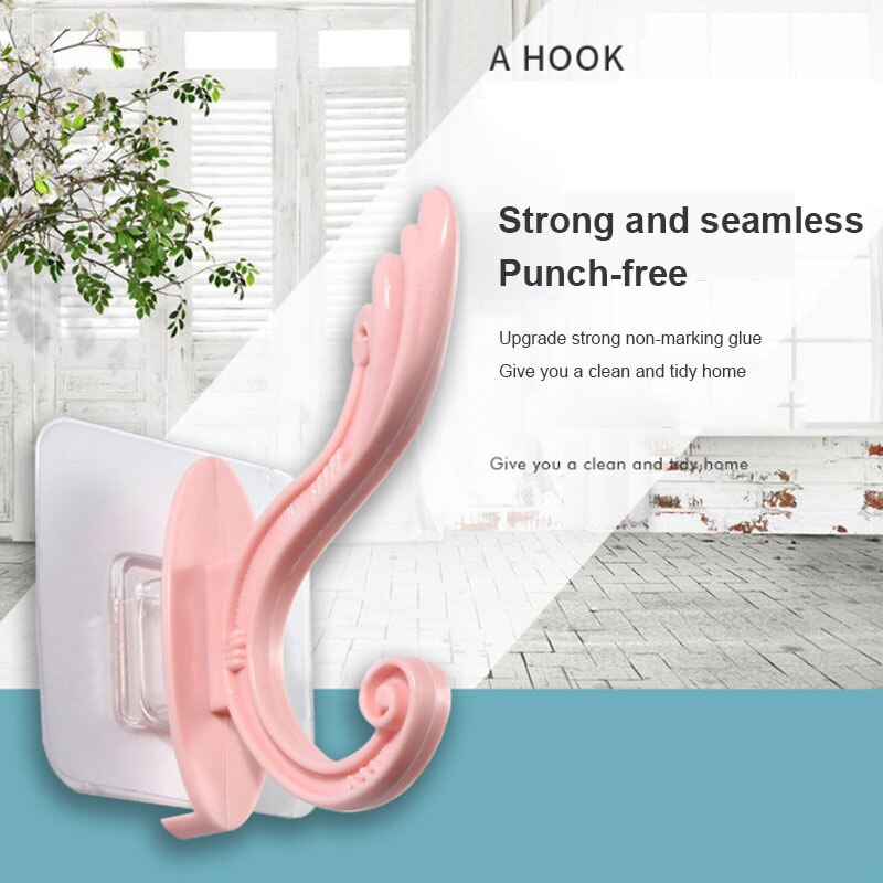 Clothes Towel Coat Hook Hanger Storage Keys holder Cupboard Handle Bedroom Door Pull Handles PVC Large Double Door Hooks