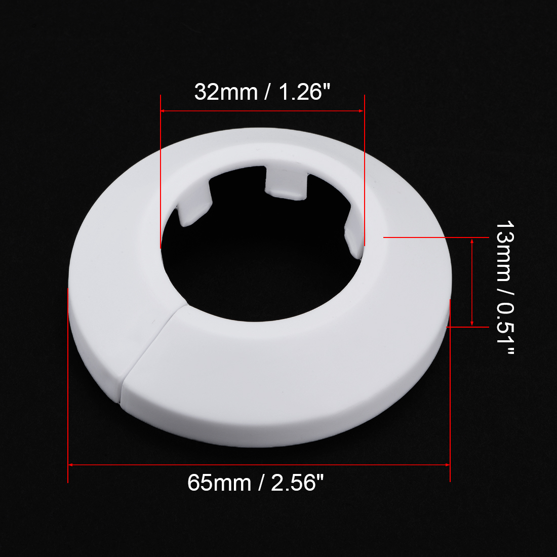 8 Uds 12mm-50mm cubierta de tubería de agua decoración de Collar de tubo PP cubiertas de tubo de escudo de radiador para válvulas angulares accesorios de grifo: Naranja
