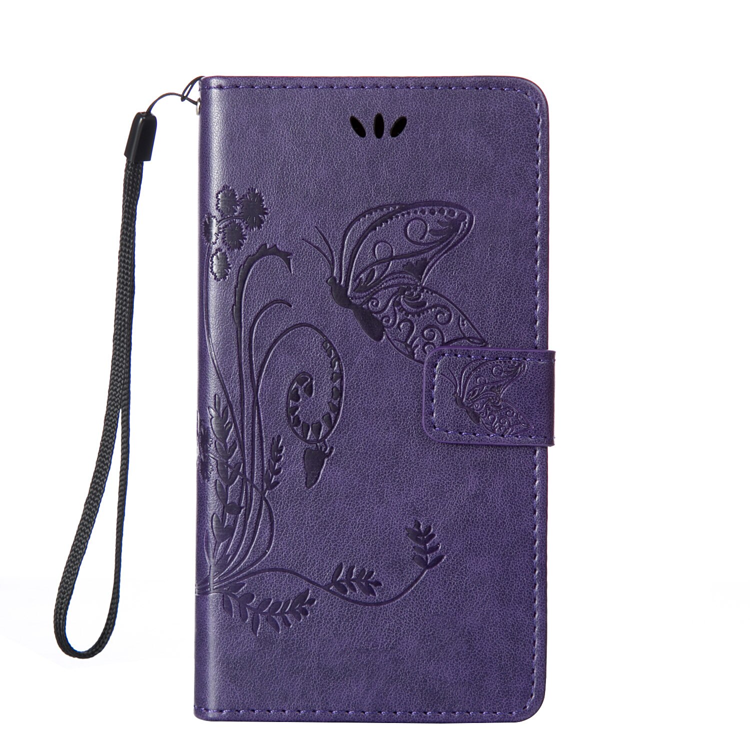 Coque for Huawei Y600 Y600-U20 Y600-U351 Case Phone Leather Cover for Huawei Y 600 Y600-U151 Retro Butterfly Wallet Flip Case: Purple