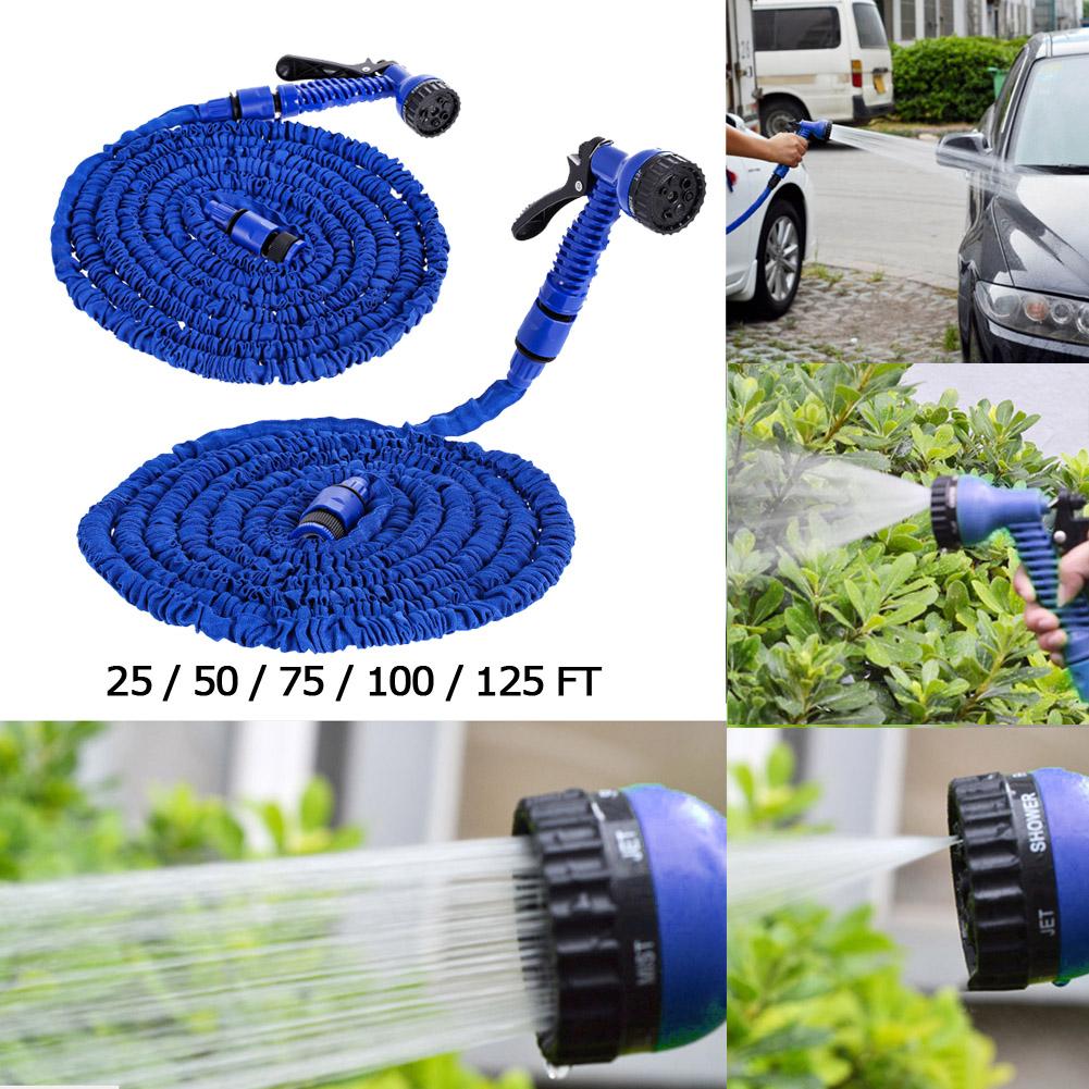 25FT-200FT Tuinslang Expandable Flexibele Plastic Slangen Waterleiding Met Sproeier Voor Car Cleaning Tuin Besproeiingsapparaten