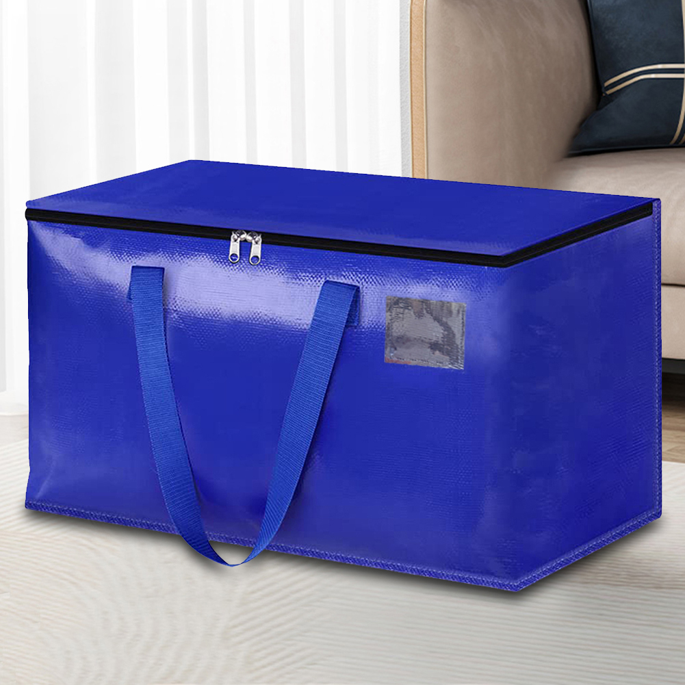Cajas móviles con cremalleras y asas, bolsas de almacenamiento de alta resistencia, bolsas de embalaje, ahorro de espacio para embalaje y almacenamiento en movimiento, 90L