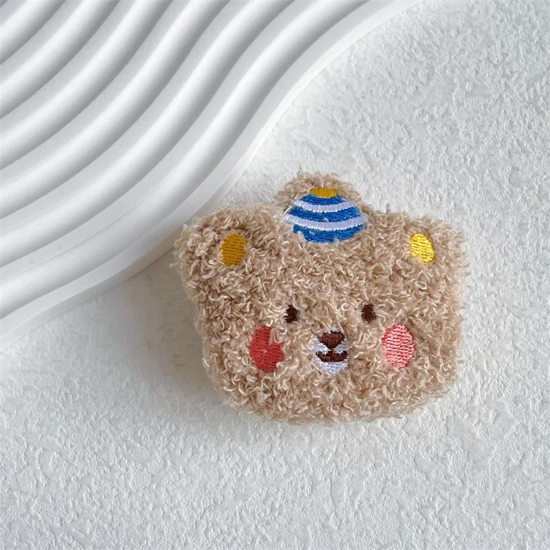 Cute Bear Fur Funny Fluffy Plush Folding Grip Phone Holder for IPhone Samsung Support Tok Socket Pocket Finger Griptok Stand: PURPLE