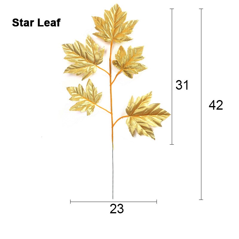 Various Simulated Leaves Green Gold Plant Leaf For Home Office Photo Studio DIY Decoration Photography Props Photo Background: A4