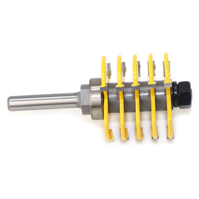 8mm Shank Adjustable Teeth Finger Joint Router Bit Wood Cutter Industrial Grade Tenon Woodworking Tool