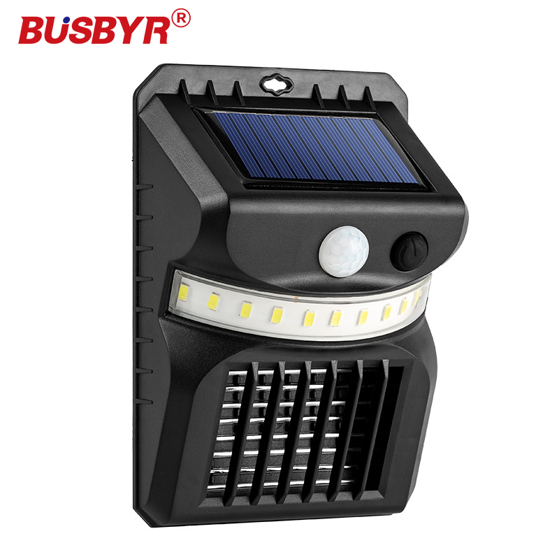 Nueva lámpara LED de pared solar, lámpara antimosquitos 2 en 1, LED para exteriores, detección inteligente de cuerpo humano, lámpara de pared para jardín al aire libre