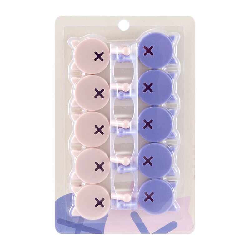 10 packs free punch small hooks strong key wall sticky hooks cute cartoon hooks: pink purple