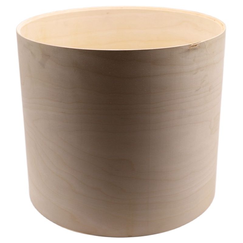 Corps de tambour en bois de bouleau 16x14 pouces, coquille de tambour couleur bois avec bord de roulement à 45 degrés, sans trous 16 pouces de diamètre 14 pouces de profondeur