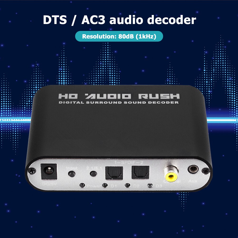 Digital Audio Decoder 5.1 Channel Optical SPDIF/Co... – Grandado