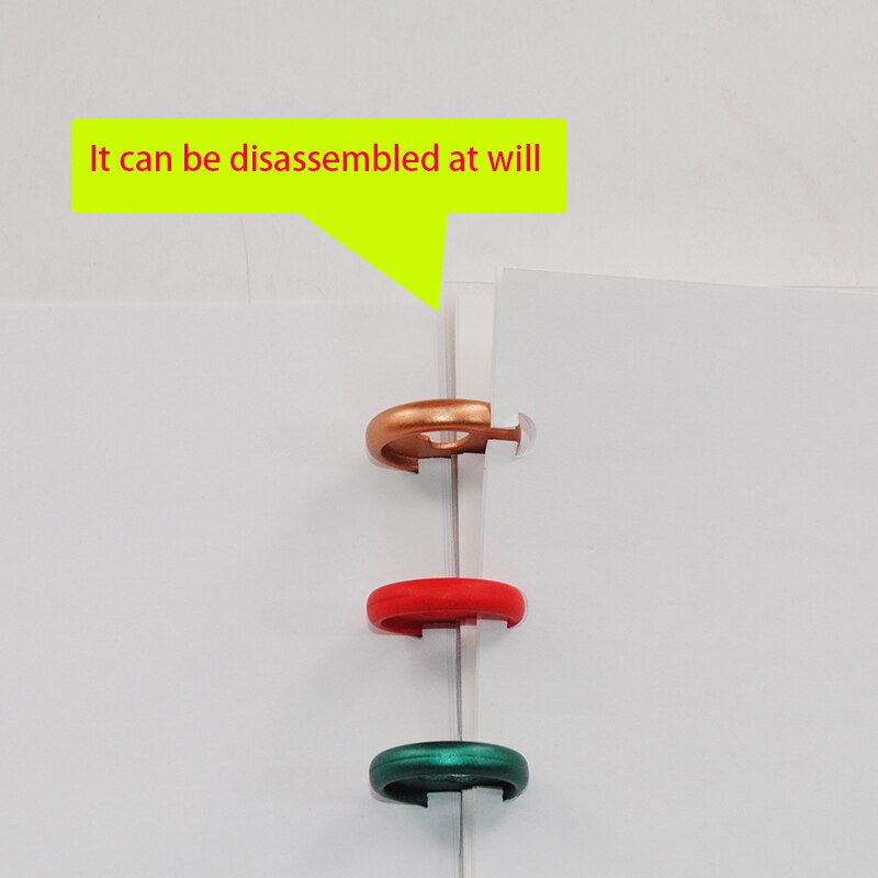 100Pcs Paddestoel Binding Discs Planner Bindmiddel Knop Paddestoel Disc Bindmiddel 24Mm Notebook Binder Ring Diy Scrapbook Schoolbenodigdheden