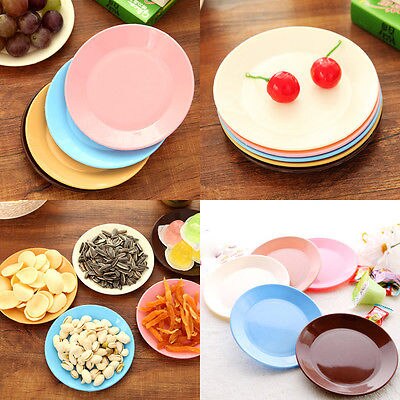 Plato de plástico para cocina, plato de plástico para fruta postre, inastillable, 13CM