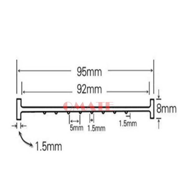 OMATE Garage door accessories electric flip plate garage door side sealing strip garage door iron frame side sealing tape
