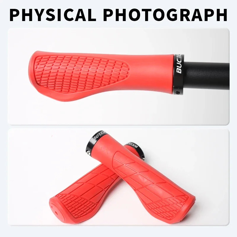 BUCKLOS Bicycle Handle Bar Grips Mountain Bike Single-sided Locking Handlebar Cover Ergonomic Bicycle Handlebar Grips