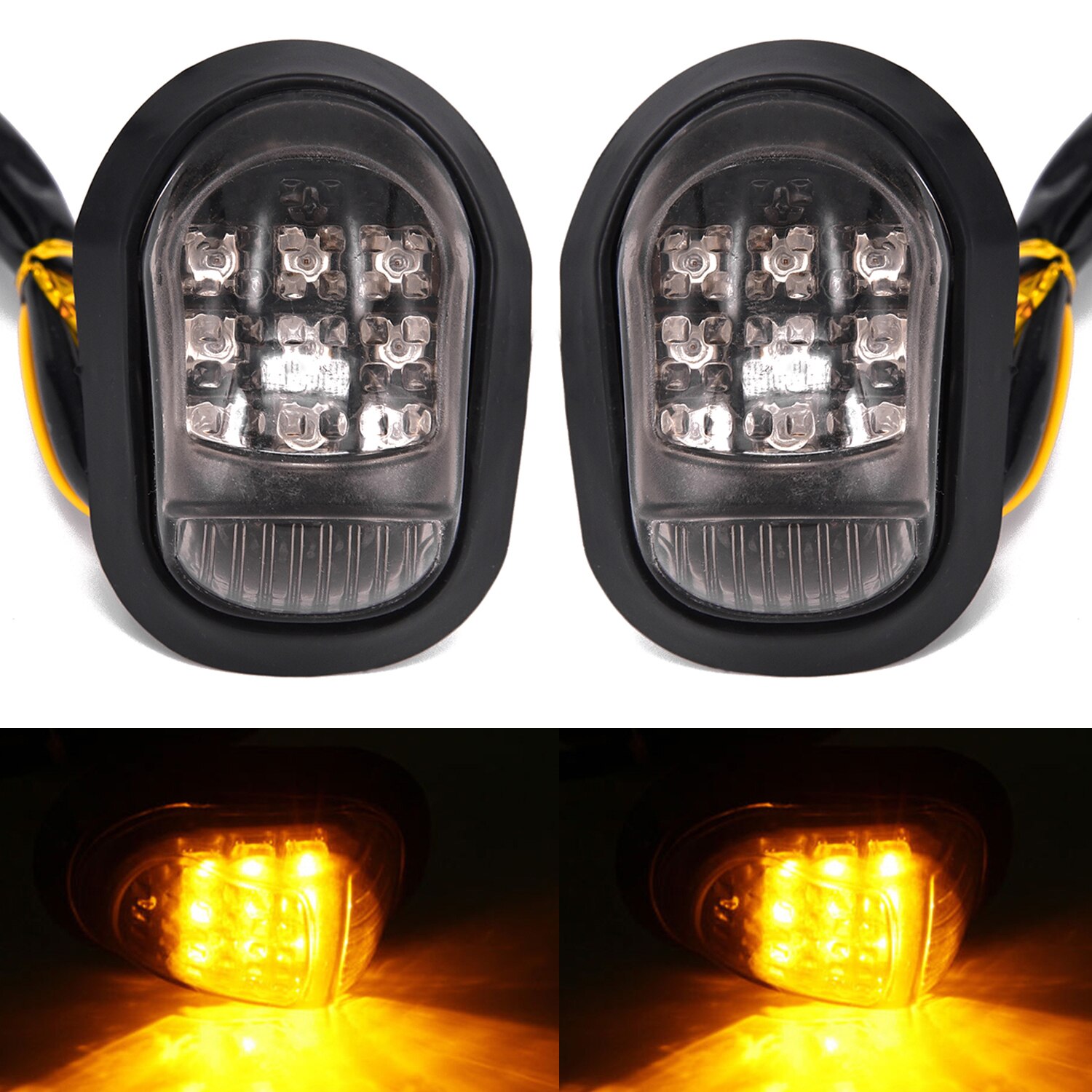 9 led motorverlichting 2 stuks set 1 paar super heldere knipperlichten inbouw