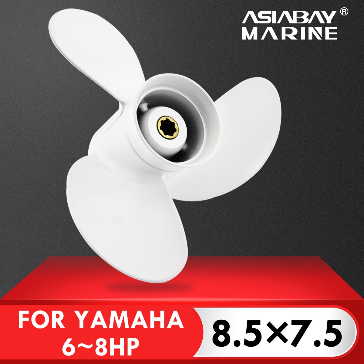 Malleille yamaha 6hp 8hp perämoottori 8 1/2 *7 1/2 vene moottori alumiiniseos ruuvi merimoottori osa 7 ura 6 g 1-45943-00- el