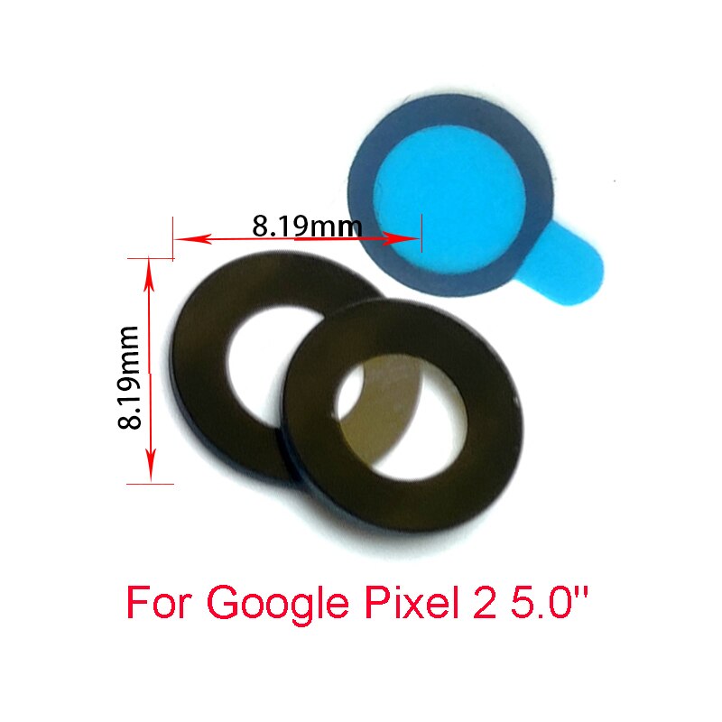 2 Stks/partij, achteruitrijcamera Glas Lens Voor Google Pixel 2 3 Xl 5.0 "6.0" Back Camera Glas Met Lijm