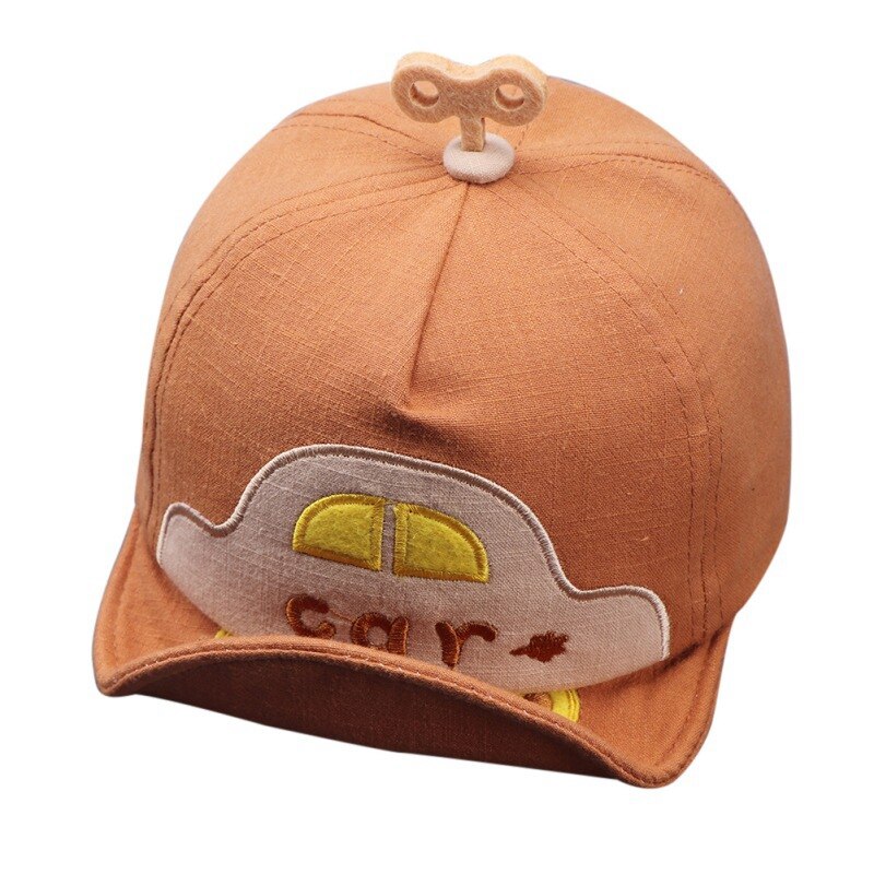 Car Boys Hat Summer Baseball Cap Toddler Children Cartoon Casual Hip Hop Sunhat Snapback Caps: Orange