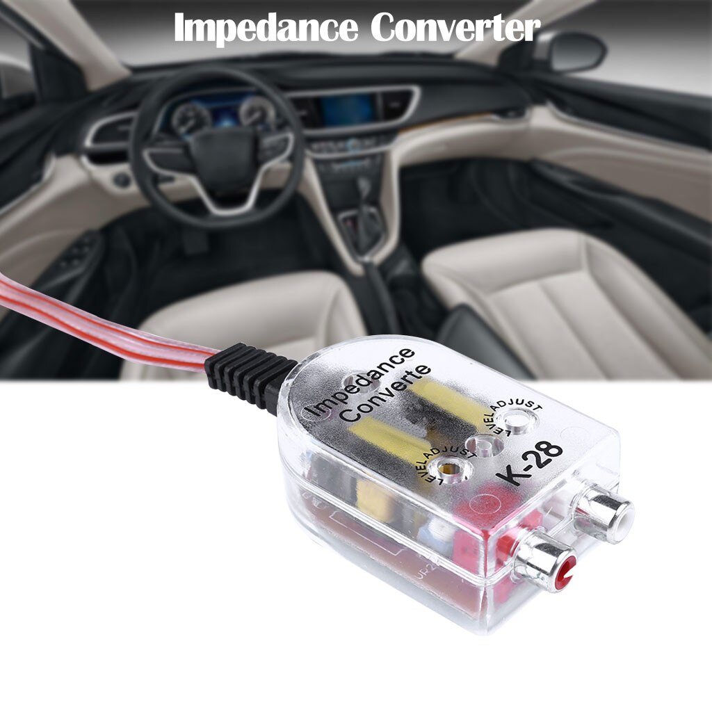 Rca Dc 12V Auto Audio Versterker Luidspreker Hoog Naar Laag Impedantie Converter Adapter Auto Stero Radio Luidspreker Lijn Audio impedantie