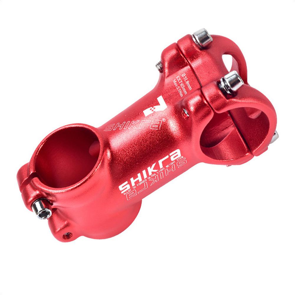 Bike Stem MTB 31.8*45/55/65/70/80/90/100/110mm Short Stem Bicycle part Bike Stem Ultralight Stem: 65MM 7 red white