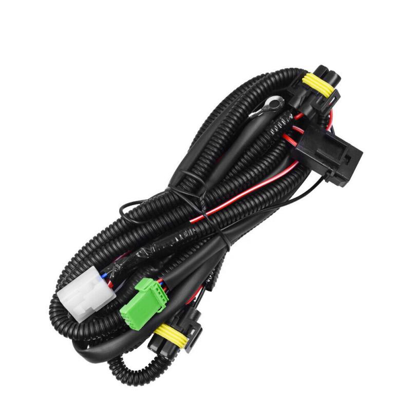 Universal Fog Light Wiring Harness Wiring Sockets Switch Kit With H11 LED Work Light 12V 40A Relay Auto Accessories