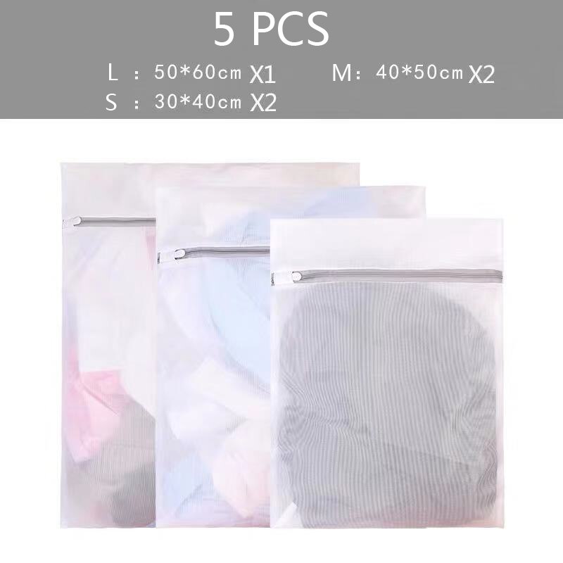 5 Pcs/Set Laundry Bags Washing Machine Special Washing Bag Home Laundry Storage Bag Travel Underwear Sorting Bagging: F