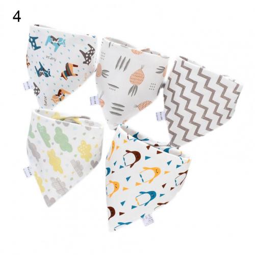 5Stck Speichel Handtücher Karikatur aufbringen Wasser Saugfähigen Doppel-schicht Baby Bandana Sabbern Lätzchen für Kleinkind Zubehör Baby: 4