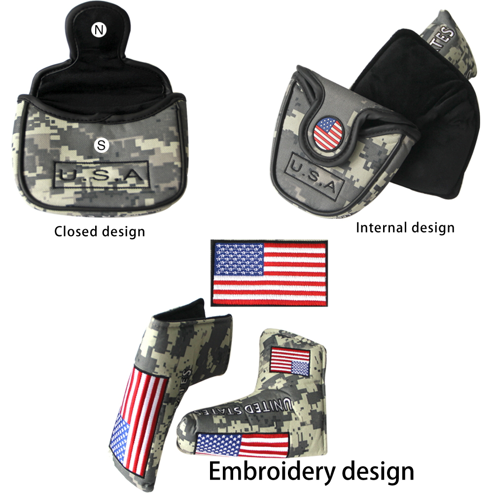 1Pcs Golf Head Covers Nylon Club Accessories Golf Putter Cover Headcover for Blade Golf Club Head Covers Accessory