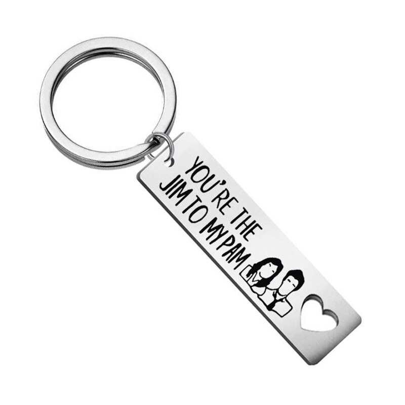 2Pcs The Office Keychain Pam and Jim Keychain You are The Pam to My Jim TV Show Inspired Boyfriend Girlfriend Couples