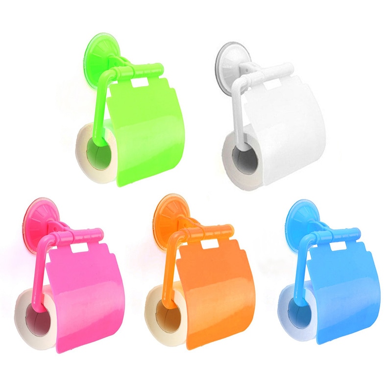 Badetilbehør papir toalettholder med toalettpapirholder dispenser veggmontert toalettpapir i plast