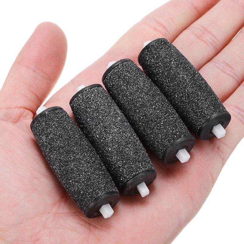 Mayitr 4 stuks Extra Grof Vervanging Refill Roller Hoofd Donkergrijs Voor Elektrische Pedicure Voet File Gereedschap